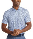 【送料無料】 サウザーンタイド メンズ シャツ トップス Performance Stretch Driver Petal Party Printed Short Sleeve Polo Shirt Classic White
