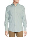 【送料無料】 ダニエル クレミュ メンズ シャツ トップス Daniel Cremieux Signature Label Paisley Print Luxe Stretch Long Sleeve Woven Shirt Aqua