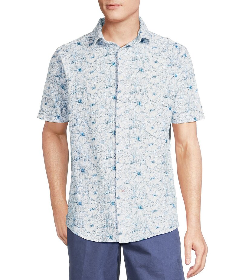 ダニエル クレミュ メンズ トップス シャツ フラワー柄 プリント コート フラワー Cremieux Blue Label Tropical Floral P...