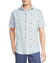 【送料無料】 ダニエル クレミュ メンズ シャツ トップス Blue Label Tropical Floral Printed Seersucker Short Sleeve Coatfront Shirt White Multi(4)