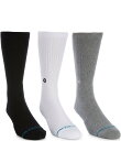 【送料無料】 スタンス メンズ 靴下 アンダーウェア Big & Tall Icon Crew Socks 3-Pack Multi