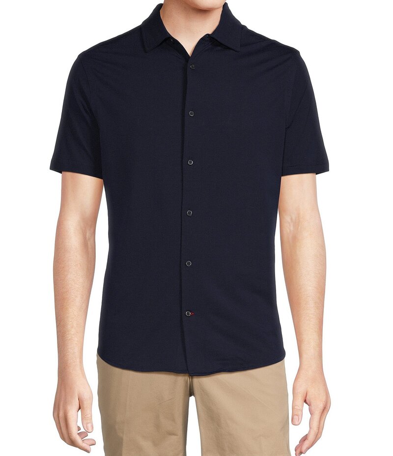 ダニエル クレミュ メンズ トップス シャツ コート ジャージー Cremieux Blue Label Stretch Jersey Solid Short ...