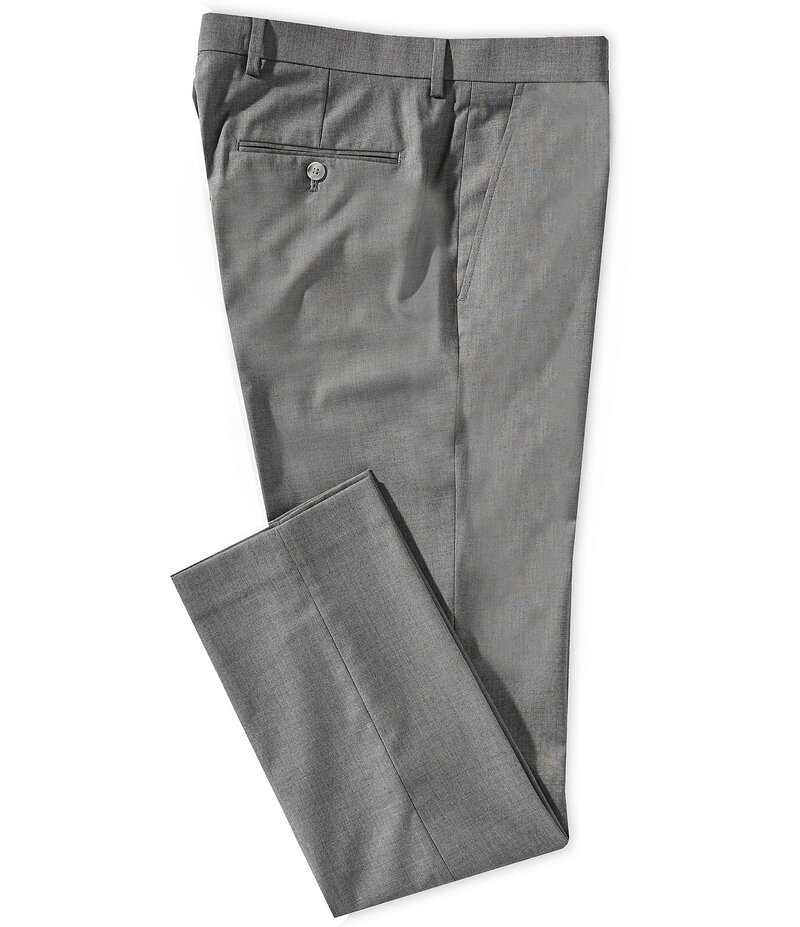 ペリーエリス メンズ ボトムス カジュアルパンツ Perry Ellis Slim Fit Sharkskin Pants Heather Light Grey