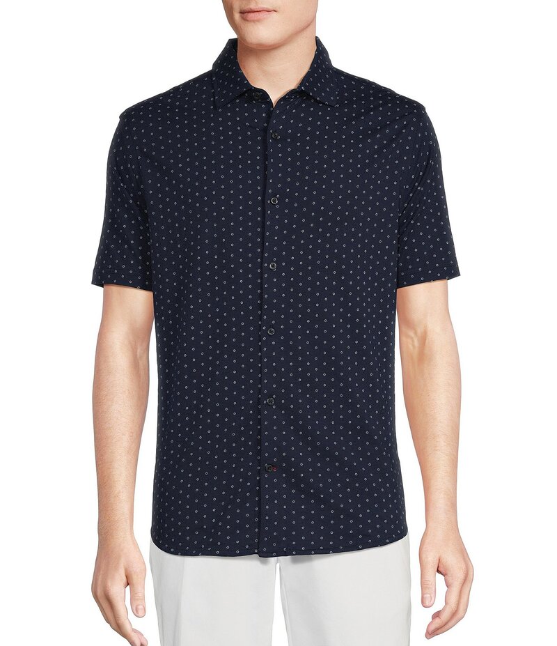 ˥ ߥ  ȥåץ  ץ  㡼 Cremieux Blue Label Stretch Jersey Geo Pri...