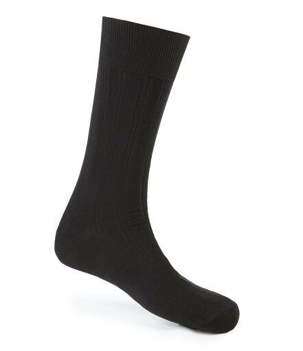 【送料無料】 ジョンストンアンドマーフィー メンズ 靴下 アンダーウェア Cotton-Blend Ribbed Dress Socks Black 【送料無料】 ジョンストンアンドマーフィー メンズ 靴下 アンダーウェア Cotton-Blend Ribbed Dress Socks Black