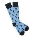 【送料無料】 サイコバニー メンズ 靴下 アンダーウェア All Over Bunny Dress Socks Blue/Navy