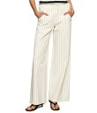【送料無料】 サンクチュアリー レディース カジュアルパンツ ボトムス Arden Pinstripe Cotton Twill Wide Leg Pants Bleached White Pinstripe