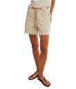 【送料無料】 フリーピープル レディース ハーフパンツ・ショーツ ボトムス Moxie Rigid Drawcord Waist Barrel Jean Shorts White(4)