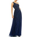 【送料無料】 マックダガル レディース ワンピース トップス Beaded One Shoulder Sleeveless Sequin A-Line Gown...