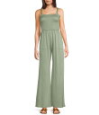 【送料無料】 モアモア レディース ジャンプスーツ トップス Square Neck Full Length Jumpsuit Light Sage