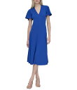 【送料無料】 ダナキャラン レディース ワンピース トップス DKNY by Donna Karan Matte Jersey V Neck Short Sle...