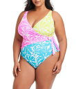 【送料無料】 ブルーロッドビーティ レディース ワンピース トップス Plus Size Sock It To Me Surplice V-Neck Side ...