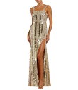 【送料無料】 マックダガル レディース ワンピース トップス Scoop Neck Strap Back Embellished Column Gown Nud...
