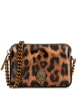 【送料無料】 カートジェイガーロンドン レディース ショルダーバッグ バッグ Kensington Micro Cheetah Print Camera Crossbody Bag Brown