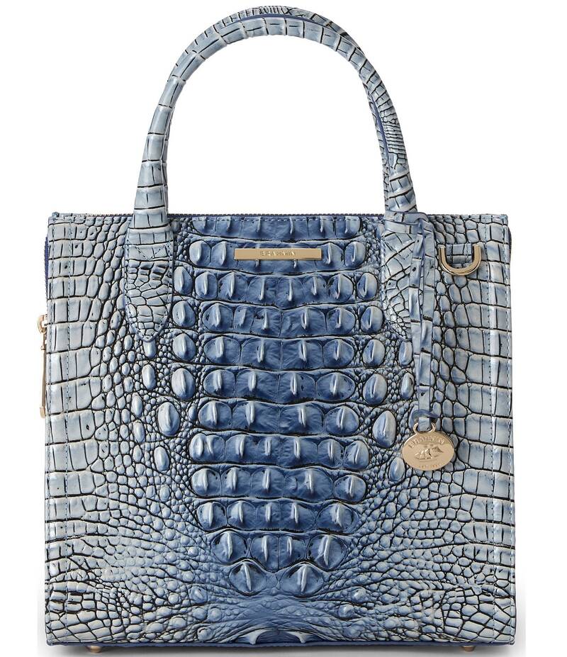 【送料無料】 ブランミン レディース ハンドバッグ バッグ Melbourne Collection Small Caroline Bellbottom Blue Satchel Bag Bellbottom Blue