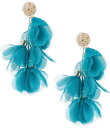 【送料無料】 ナターシャ アクセサリー レディース ピアス・イヤリング アクセサリー Fabric Petal Statement Drop Earrings Turquoise