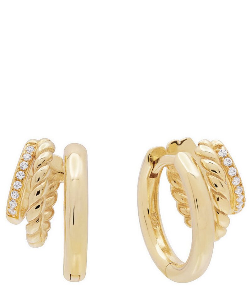 【送料無料】 シャシ レディース ピアス・イヤリング アクセサリー Charlee Triple Hoop Earrings Gold
