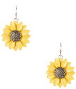 【送料無料】 ディラーズ レディース ピアス・イヤリング アクセサリー Yellow Sunflower Drop Earrings Gold/Yellow