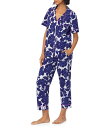 【送料無料】 ベッドヘッド レディース ナイトウェア アンダーウェア Organic Cotton Blend Floral Short Sleeve Notc...