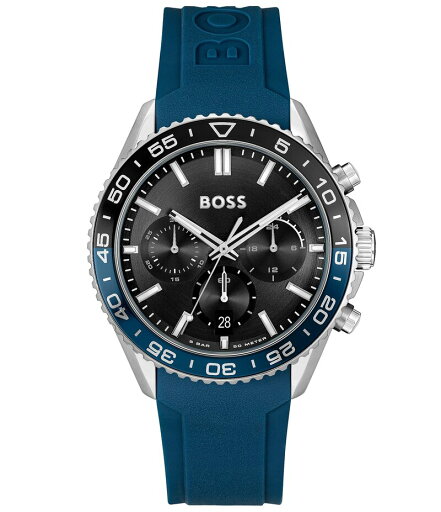 【送料無料】 ヒューゴボス レディース 腕時計 アクセサリー Men's Runner Quartz Chronograph Silicone Strap Watch Blue 【送料無料】 ヒューゴボス レディース 腕時計 アクセサリー Men's Runner Quartz Chronograph Silicone Strap Watch Blue