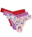 【送料無料】 ハンキーパンキー レディース パンツ アンダーウェア Original Rise Thongs 3-Pack Merlot/Peach/Buy M...