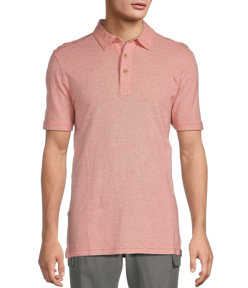 トッミーバハマ メンズ トップス シャツ スイム/サーフ Dubarry Coral Heather Tommy Bahama Short Sleeve Laurito Beach Polo Shirt