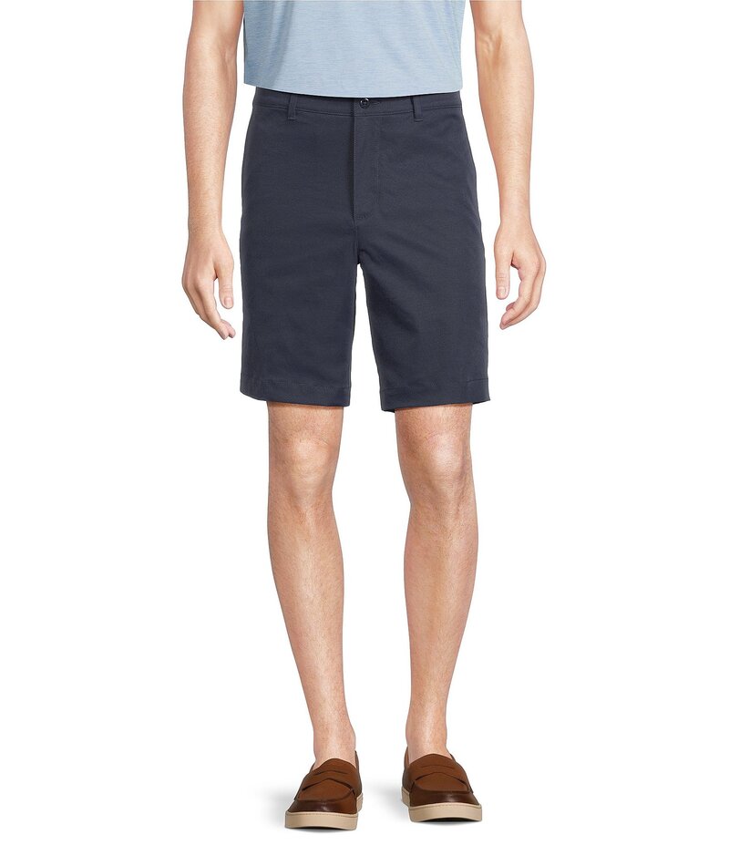 【送料無料】 ダニエル クレミュ メンズ ハーフパンツ・ショーツ ボトムス Blue Label Madison Fit Flat Front Performance Stretch 9 Inseam Shorts Blue Grey