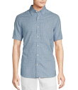 【送料無料】 ダニエル クレミュ メンズ シャツ トップス Blue Label Glen Plaid Lightweight Oxford Short Sleeve Woven Shirt Blue(4)