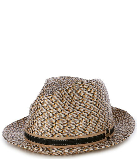 【送料無料】 ダニエル クレミュ メンズ 帽子 アクセサリー Blue Label Polybraid with Two-Tone Ribbon Fedora Hat Tan 【送料無料】 ダニエル クレミュ メンズ 帽子 アクセサリー Blue Label Polybraid with Two-Tone Ribbon Fedora Hat Tan