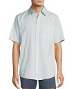 【送料無料】 ラウンドトゥリーアンドヨーク メンズ シャツ トップス Short Sleeve Geo Print Poplin Sport Shirt White(4)