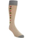 【送料無料】 ダニエル クレミュ メンズ 靴下 アンダーウェア Golf Flag Crew Dress Socks Taupe