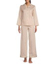 【送料無料】 ナトリ レディース ナイトウェア アンダーウェア Cotton Sateen Long Sleeve Notch Collar Pajama Se...