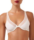 【送料無料】 ウォルフォード レディース ブラジャー アンダーウェア Sheer Mesh Front-Closure Plunge Racerback Bra...