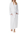 【送料無料】 エイレーンウェスト レディース ナイトウェア アンダーウェア Long Sleeve Shawl Collar Silky Waffle Knit Long Robe White(4)