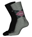 【送料無料】 ヒューゴボス メンズ 靴下 アンダーウェア Argyle Crew Dress Socks 2-Pack Medium Grey(4)