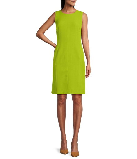 【送料無料】 カスパール レディース ワンピース トップス Crepe Sleeveless Round Neck Multi Seam Sheath Dress Kiwi 【送料無料】 カスパール レディース ワンピース トップス Crepe Sleeveless Round Neck Multi Seam Sheath Dress Kiwi