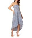 【送料無料】 アイダンマットックス レディース ワンピース トップス Strapless Floral Embroidered Organza High Low...
