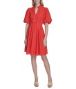 【送料無料】 エリザジェイ レディース ワンピース トップス Ruffle Stand Collar Short Puff Sleeve Emrboidered...