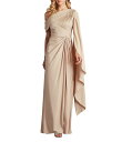 【送料無料】 タダシショージ レディース ワンピース トップス One Shoulder Scarf Sleeve Side Twist Crepe Sheat...