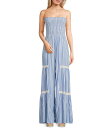 【送料無料】 アンジー レディース ジャンプスーツ トップス Strapless Smocked Tube Stripe Crochet Trim Jumpsu...
