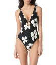 【送料無料】 ヴィンスカムート レディース ワンピース トップス Floral Plunge V-Neck One Piece Swimsuit Black