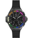 【送料無料】 フィリッププレイン レディース 腕時計 アクセサリー Women's Chrono Royal Silicone Strap Watch Black/Multi(2)