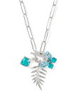 【送料無料】 ケンドラスコット レディース ネックレス・チョーカー アクセサリー Bianca Butterfly Charm Short Pendant Necklace Silver Bright Aqua Mix