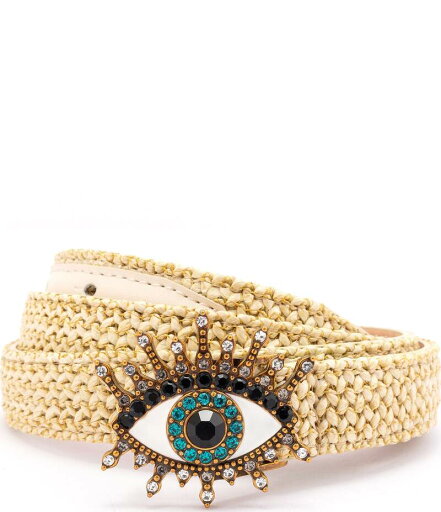 【送料無料】 カートジェイガーロンドン レディース ベルト アクセサリー 0.78 Raffia Evil Eye Belt Natural 【送料無料】 カートジェイガーロンドン レディース ベルト アクセサリー 0.78 Raffia Evil Eye Belt Natural