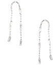 【送料無料】 セザンヌ レディース ピアス・イヤリング アクセサリー Baguette Loop Linear Earrings Silver/Crystal(4)