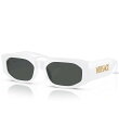 【送料無料】 ヴェルサーチ レディース サングラス・アイウェア アクセサリー Men's VE4489U 55mm Oval Sunglasses White