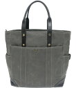 【送料無料】 ボコニ レディース ハンドバッグ バッグ Sloan Waxed Canvas and Pull-up Leather Tote Bag Grey