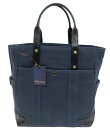 【送料無料】 ボコニ レディース ハンドバッグ バッグ Sloan Waxed Canvas and Pull-up Leather Tote Bag Navy