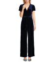 【送料無料】 ハニーアンドロージー レディース ジャンプスーツ トップス V-Neck Wrap Waist Tie Wide Leg Velvet Jumps...