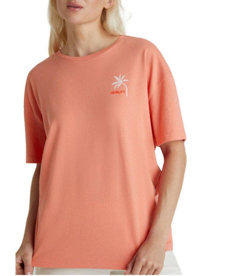【送料無料】 ハーレー レディース シャツ トップス Sunday Surf Short Sleeve T-Shirt Burnt Coral